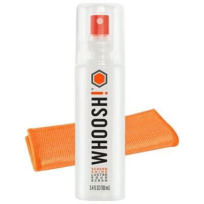 Vaporisateur de nettoyant 3,4 oz/100 ml Screen Shine Go XL de Whoosh! avec chiffon en microfibre