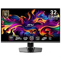 Moniteur de jeu DELO Ultra HD 4K 240 Hz 32 po de MSI avec temps de réponse de 0,03 ms gris à gris (MPG 321URX QD-OLED)