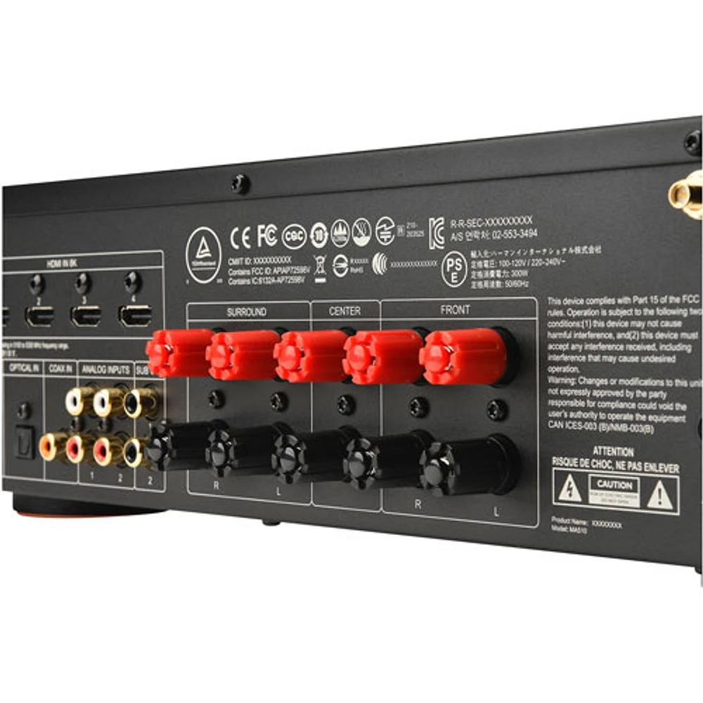 Récepteur AV réseau UHD 8K 5.2 canaux MA Series JBLMA510WHTAM de JBL - Blanc