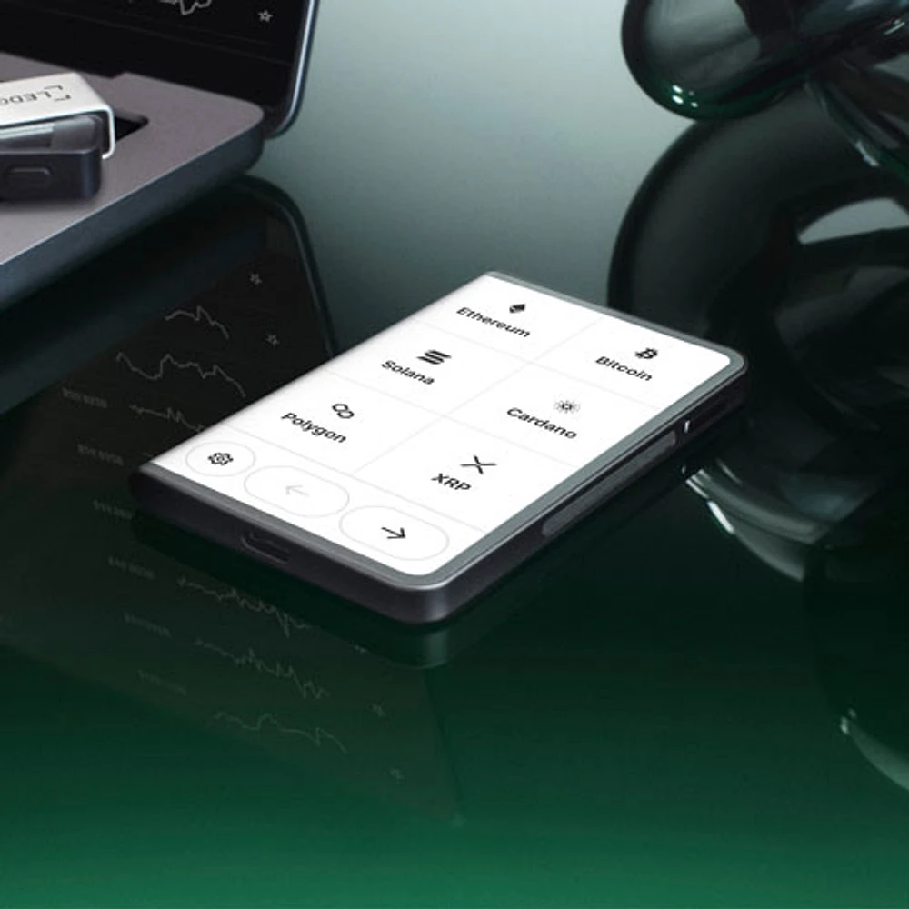 Portefeuille de cryptomonnaie Stax avec USB-C/Bluetooth de Ledger - Graphite