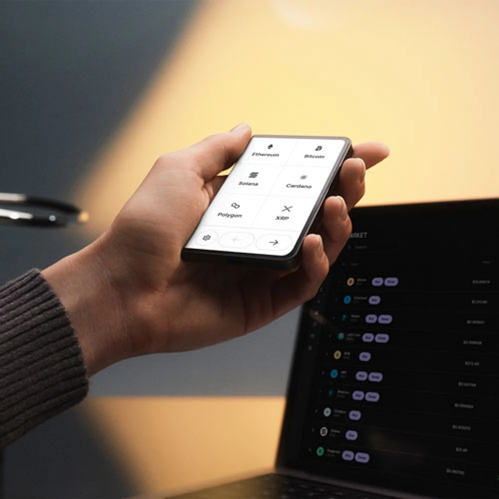Portefeuille de cryptomonnaie Stax avec USB-C/Bluetooth de Ledger - Graphite