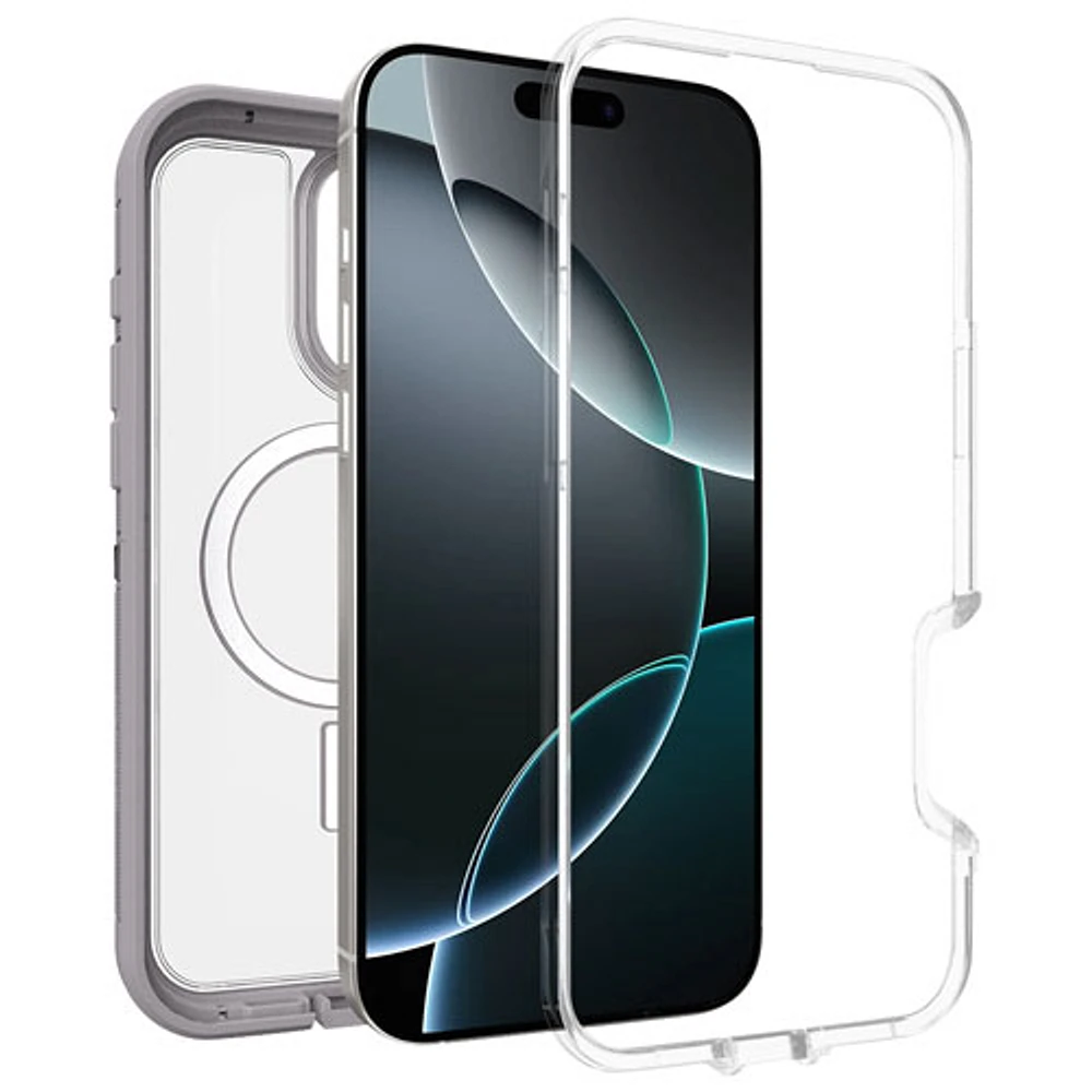 Étui rigide ajusté Defender XT d'OtterBox avec MagSafe pour iPhone 16 Pro Max - Transparent enneigé
