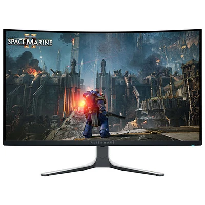 Moniteur de jeu incurvé QD DELO UHD 4K 240 Hz 0,03 ms de 32 po d'Alienware (AW3225QF) - Lumière lunaire