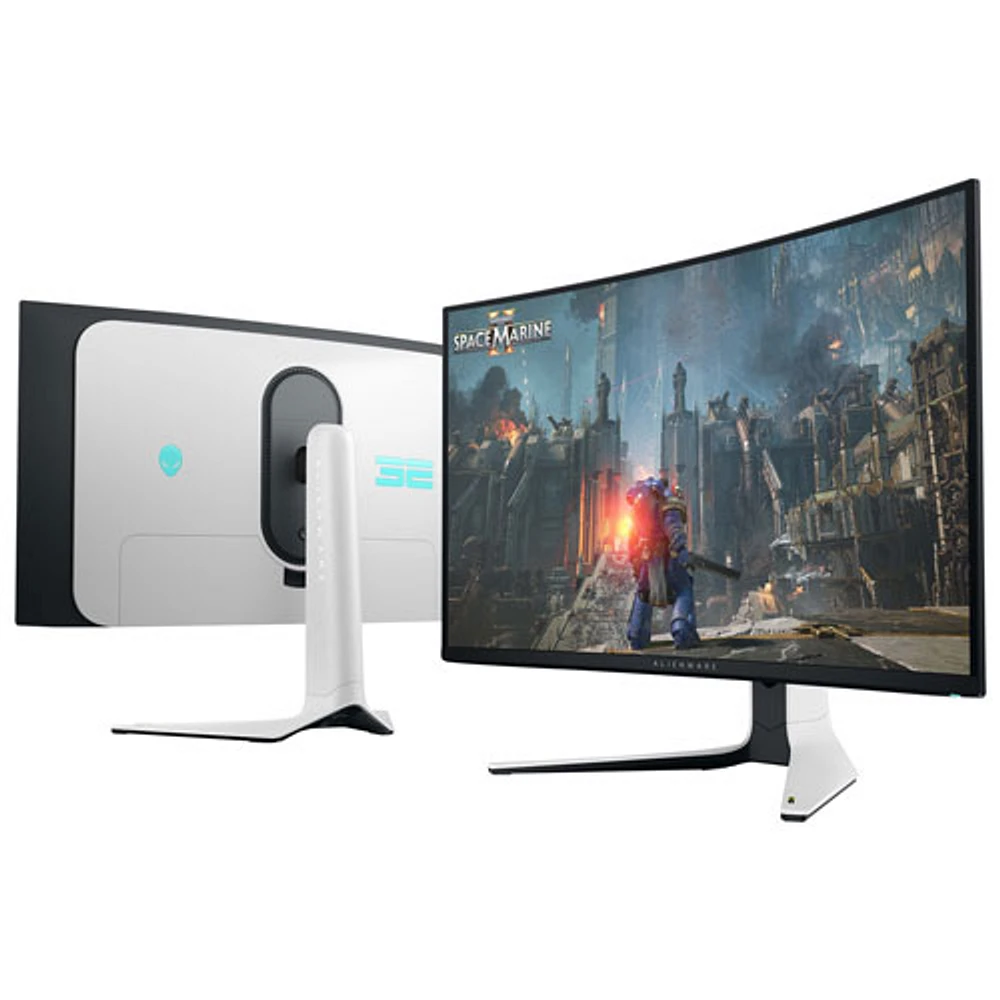 Moniteur de jeu incurvé QD DELO UHD 4K 240 Hz 0,03 ms de 32 po d'Alienware (AW3225QF) - Lumière lunaire