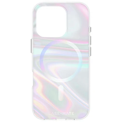 Étui rigide ajusté Soap Bubble de Case-Mate avec MagSafe pour iPhone 16 Pro - Iridescent
