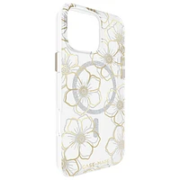 Case-Mate Floral Gems Fitted Hard Shell Case with MagSafe for iPhone 16 Pro Max - Gold
