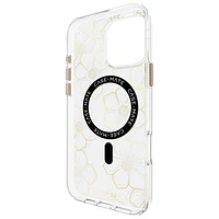 Case-Mate Floral Gems Fitted Hard Shell Case with MagSafe for iPhone 16 Pro Max - Gold