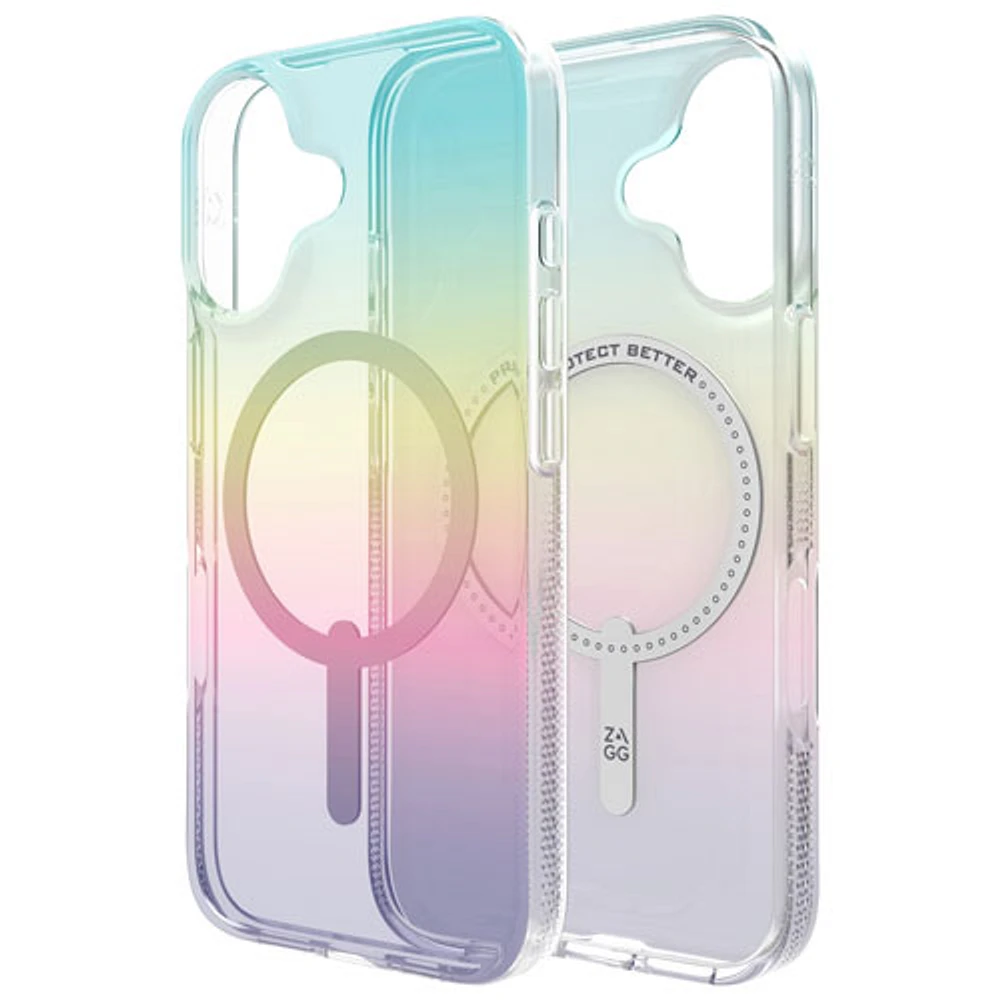ZAGG Milan Snap Fitted Hard Shell Case with MagSafe for iPhone 16 - Iridescent