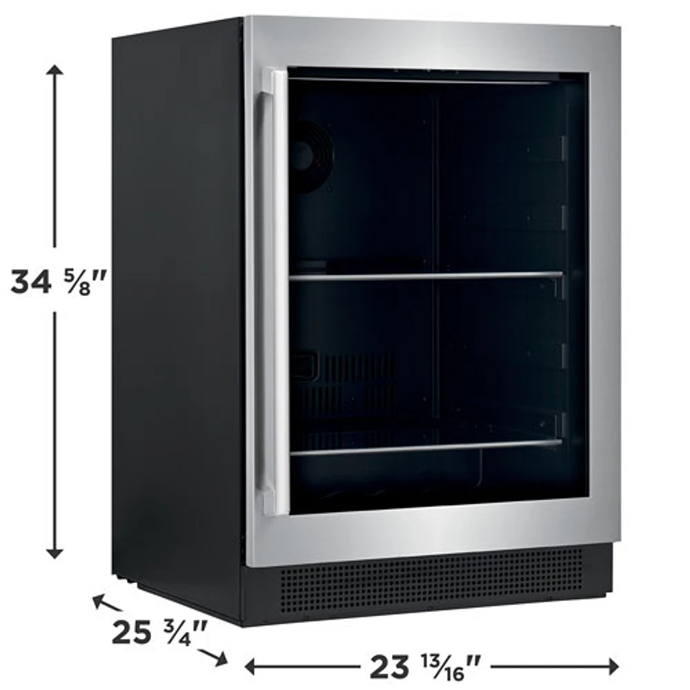 Réfrigérateur à boissons de dessous de comptoir 5,1 pi³ d'Electrolux (EI24BC15VS) - Acier inoxydable