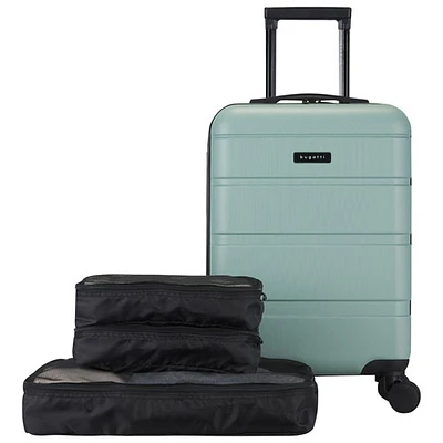 Bagage de cabine rigide 21,65 po Barcelona de Bugatti avec 3 cubes de rangement - Vert iceberg
