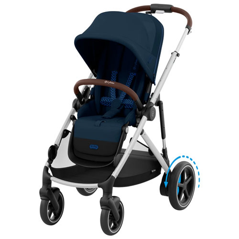 Poussette électrique convertible e-Gazelle S de Cybex - Bleu océan