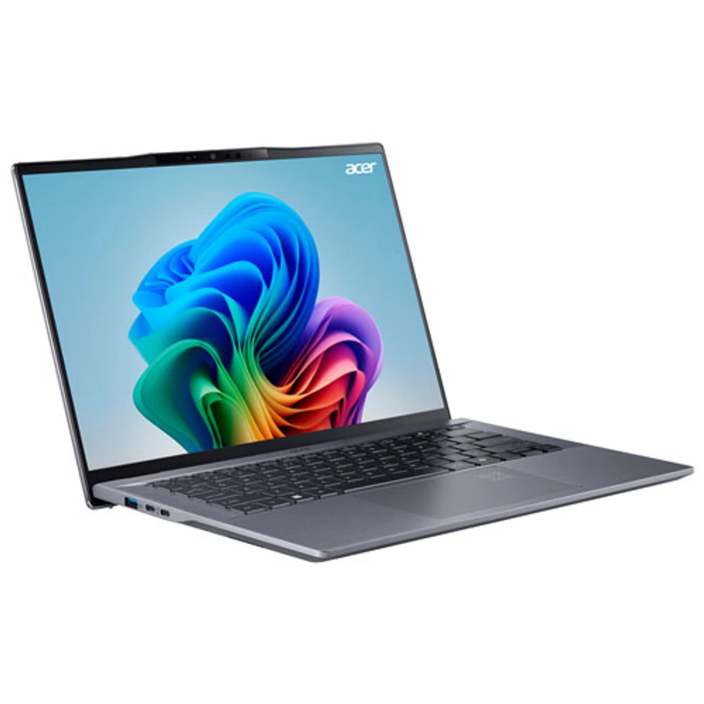Portable 14,5 po Swift Go 14 d'Acer - Gris acier (Snapdragon X Plus Qualcomm/carte graphique Qualcomm Adreno/RAM 16 Go/SSD 512 Go/Win 11)