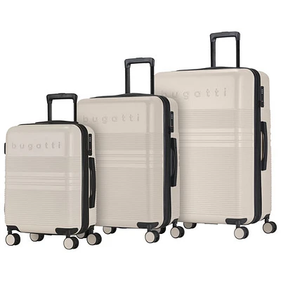 Bugatti Luxor 3-Piece Hard Side Expandable Luggage Set - Cream