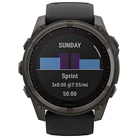 Garmin fēnix 8 51mm Sapphire Solar Bluetooth Multisport Smartwatch - Black/Carbon Grey