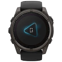 Garmin fēnix 8 51mm Sapphire Solar Bluetooth Multisport Smartwatch - Black/Carbon Grey