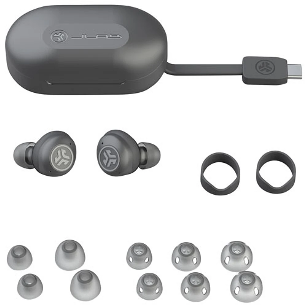Amplificateurs auditifs 100 % sans fil Hear OTC de JLab - Graphite