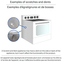 Open Box - GE 30" 5.0 Cu. Ft. Electric Range (JCB630DKWW) - White on White - Scratch & Dent