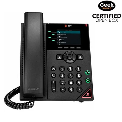 Boîte ouverte - Téléphone IP Poly VVX 250 de HP - Noir (89B62AA#AC3)