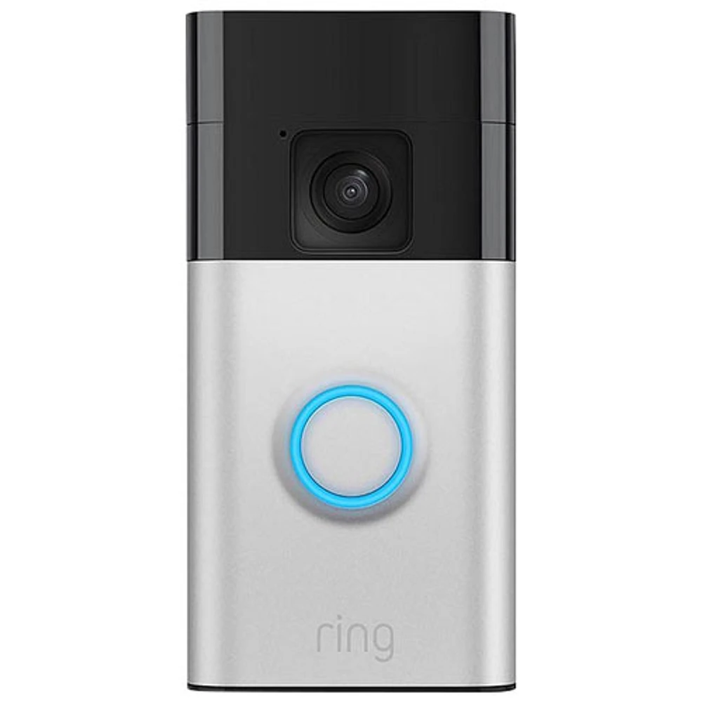 Ring Battery Doorbell with Head-to-Toe HD Video, Live View, Two-Way Talk & Motion Detection - Satin Nickel