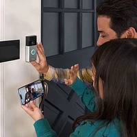 Ring Battery Doorbell with Head-to-Toe HD Video, Live View, Two-Way Talk & Motion Detection - Satin Nickel