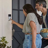 Ring Battery Doorbell with Head-to-Toe HD Video, Live View, Two-Way Talk & Motion Detection - Satin Nickel
