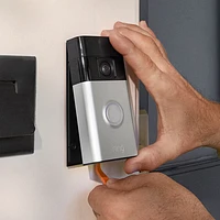 Ring Battery Doorbell with Head-to-Toe HD Video, Live View, Two-Way Talk & Motion Detection - Satin Nickel