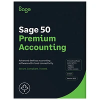 Sage 50 Premium Accounting 2025 (PC) - 2 User - 1 Year Subscription