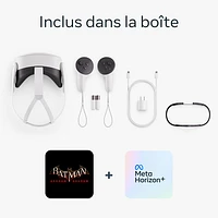 Casque de réalité virtuelle de 256 Go Meta Quest 3S avec Batman: Arkham Shadow - Version d'essai de 3 mois de Meta Horizon+