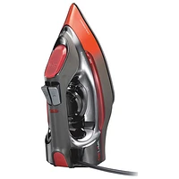 CHI Lava 1700W Retractable Cord Ceramic Soleplate Steam Iron - Black/Red