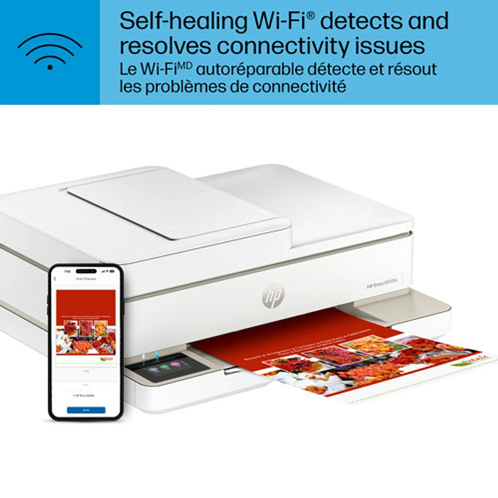 Imprimante à jet d'encre tout-en-un 6555e de HP - Essai de 3 mois de Instant Ink de HP inclus*