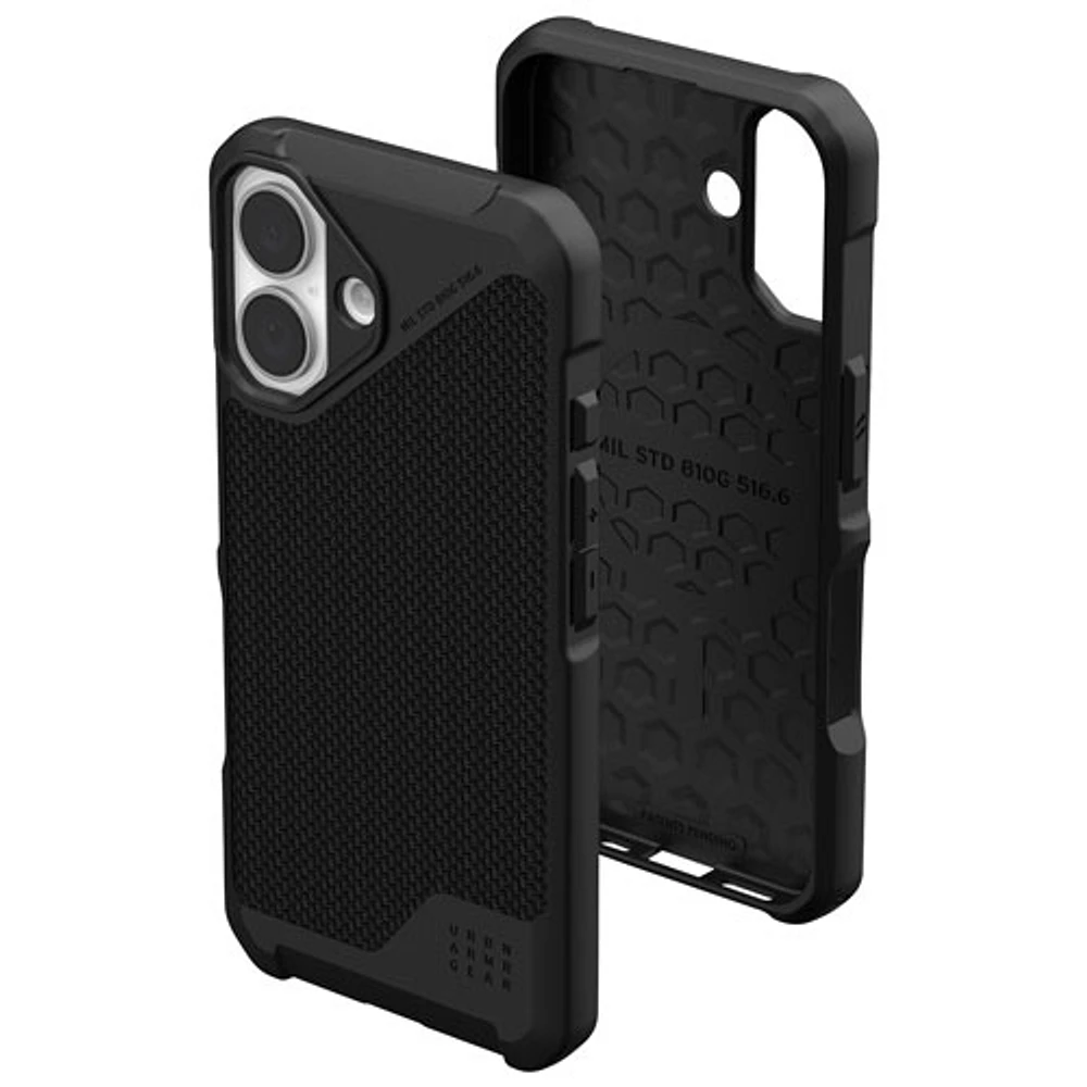Étui rigide ajusté Metropolis LT d'UAG avec MagSafe pour iPhone 16 - Noir Kevlar