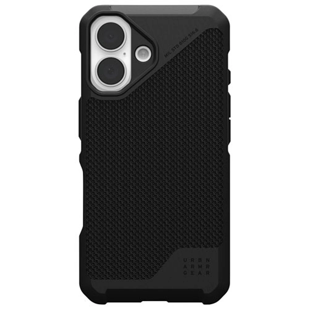 Étui rigide ajusté Metropolis LT d'UAG avec MagSafe pour iPhone 16 - Noir Kevlar