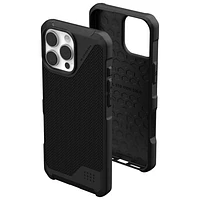 Étui rigide ajusté Metropolis LT d'UAG avec MagSafe pour iPhone 16 Pro Max - Noir Kevlar