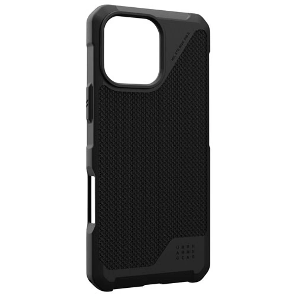 Étui rigide ajusté Metropolis LT d'UAG avec MagSafe pour iPhone 16 Pro Max - Noir Kevlar