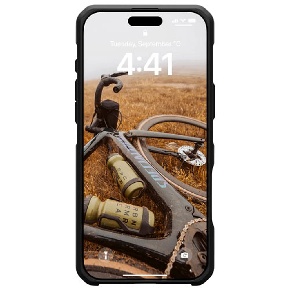 Étui rigide ajusté Metropolis LT d'UAG avec MagSafe pour iPhone 16 Pro Max - Noir Kevlar