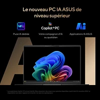 Portable de 14 po Vivobook S d'ASUS - Noir neutre/Aluminium (Ryzen AI 9 365 d'AMD/RAM 24 Go/SSD 512 Go/Windows 11)