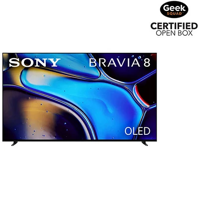 Boîte ouverte - Téléviseur intelligent Google HDR DELO UHD 4K de 77 po Bravia 8 série XR80B de Sony (K77XR80B) - 2024