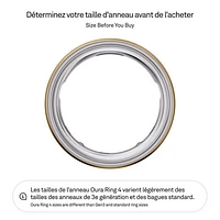 Anneau intelligent de sommeil et de mise en forme Ring 4 d'Oura - Doré - Taille 12