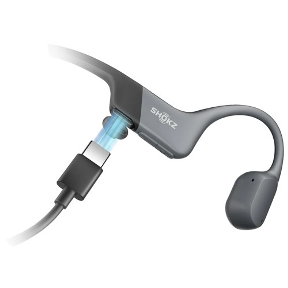 Écouteurs oreilles libres Bluetooth USB-C OpenRun Mini de Shokz - Noir
