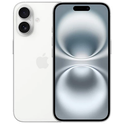 iPhone 16 de 256 Go d'Apple avec Virgin Plus - Blanc - Financement mensuel