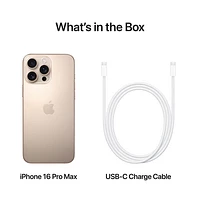 iPhone 16 Pro Max de 256 Go d'Apple avec Virgin Plus - Titane sable - Financement mensuel