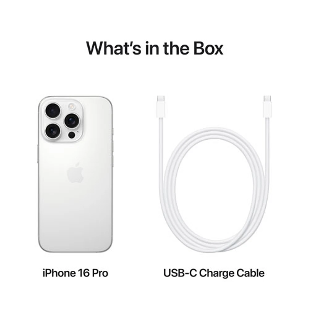 iPhone 16 Pro de 1 To d'Apple avec TELUS - Titane blanc - Financement mensuel