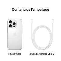 iPhone 16 Pro de 1 To d'Apple avec Rogers - Titane blanc - Financement mensuel