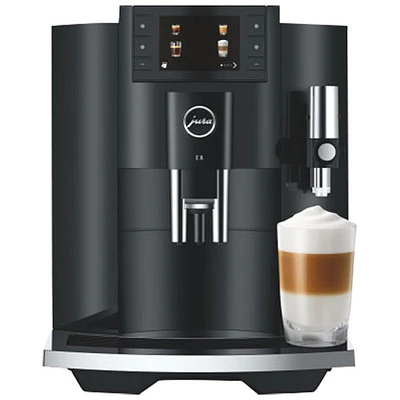 Jura E8 Automatic Espresso Machine with Coffee Grinder - Piano Black