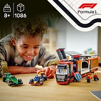 LEGO City: F1 Truck with RB20 & AMR24 F1 Cars - 1086 Pieces (60445)