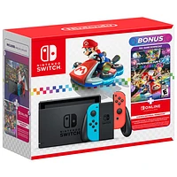 Ensemble Nintendo Switch Mario Kart 8 Deluxe avec abonnement individuel en ligne de 12 mois