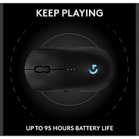 Logitech G PRO 2 LIGHTSPEED 44000 DPI Wireless Optical Gaming Mouse - Black
