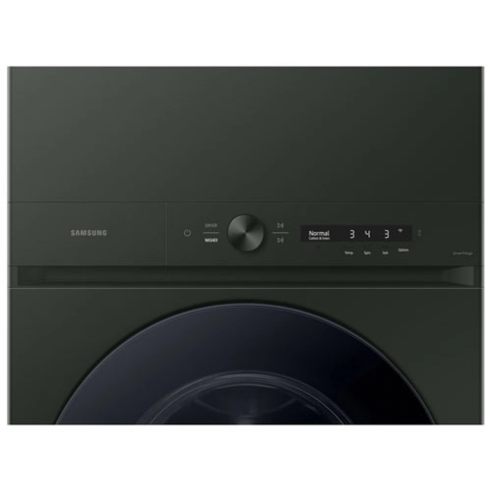 Duo laveuse électrique de 5,3 pi³ et sécheuse de 7,6 pi³ de Samsung (WH46DBH550EFAC) - Vert satiné