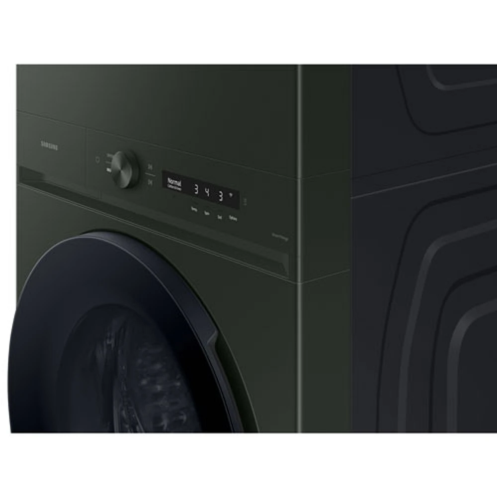 Duo laveuse électrique de 5,3 pi³ et sécheuse de 7,6 pi³ de Samsung (WH46DBH550EFAC) - Vert satiné
