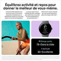 Montre Pixel Watch 3 de Google (LTE + GPS) avec TELUS avec boîtier de 45 mm en aluminium noir mat et bracelet sport noir volcanique - Financement mensuel